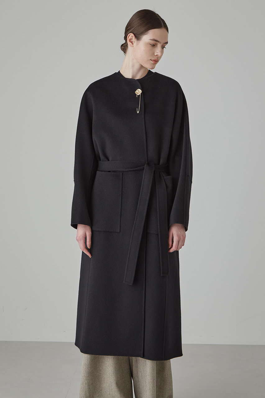ADORE(アドーア)｜ピュアカシミヤコート/ブラック の通販｜ELLESHOP