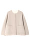 カシミヤ混 2TONE リバージャケット アドーア/ADORE ベージュ