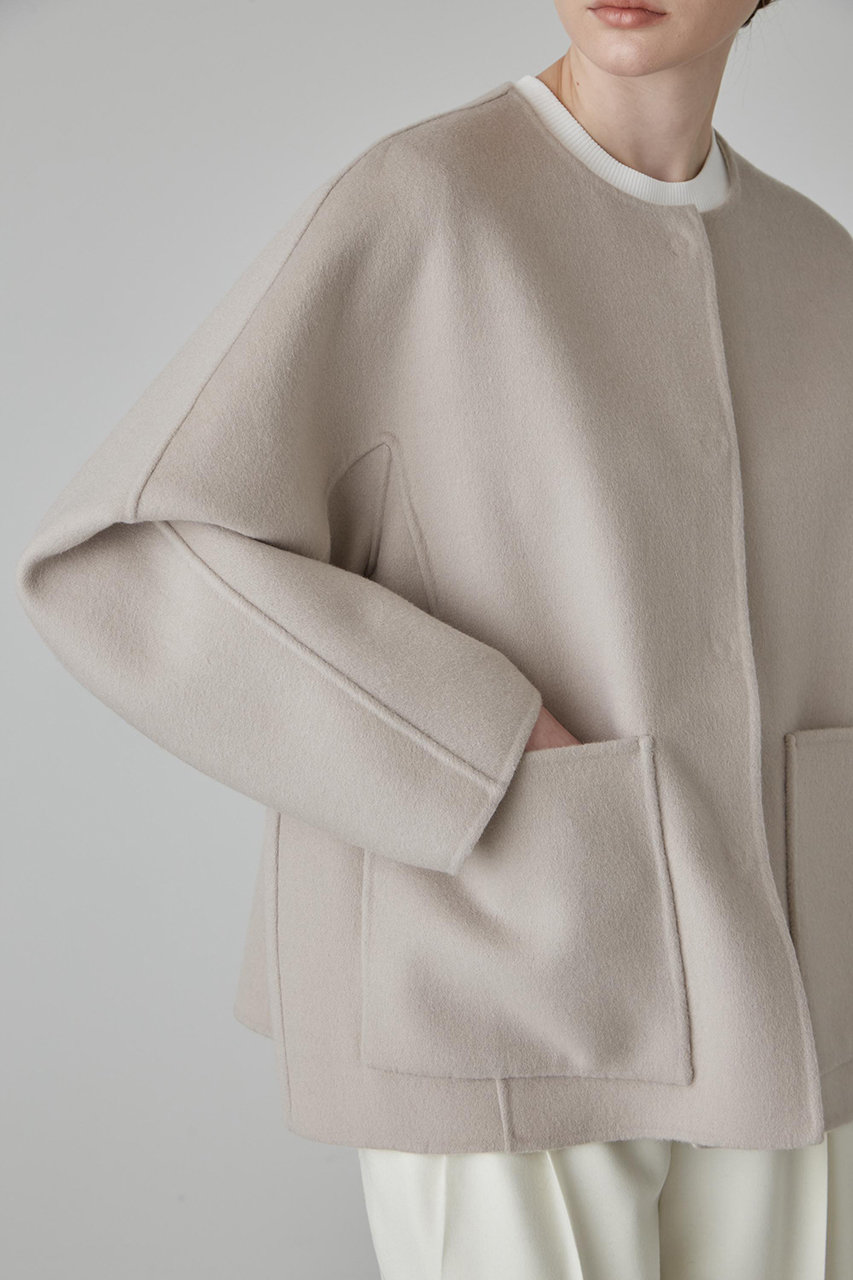 ADORE(アドーア)｜カシミヤ混 2TONE リバージャケット/ベージュ の通販