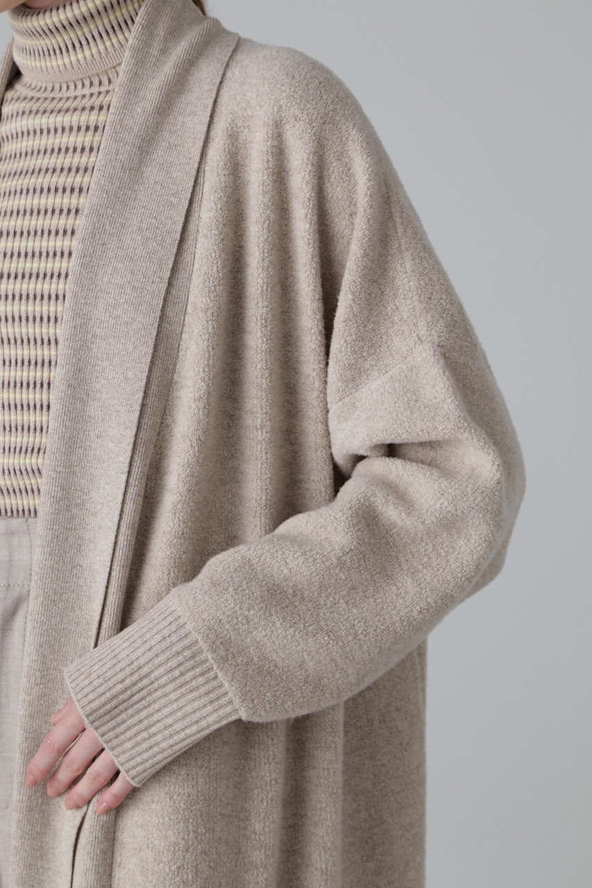 ADORE(アドーア)｜Super160 パイルニットガウン/ベージュ の通販