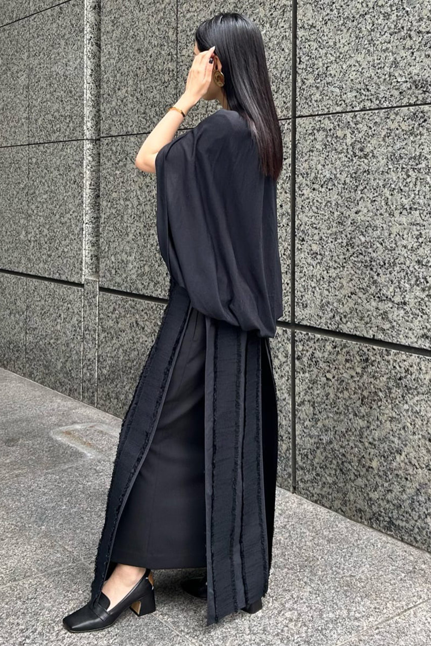 ADORE(アドーア)｜フリンジストライプジャカードスカート/ブラック の  