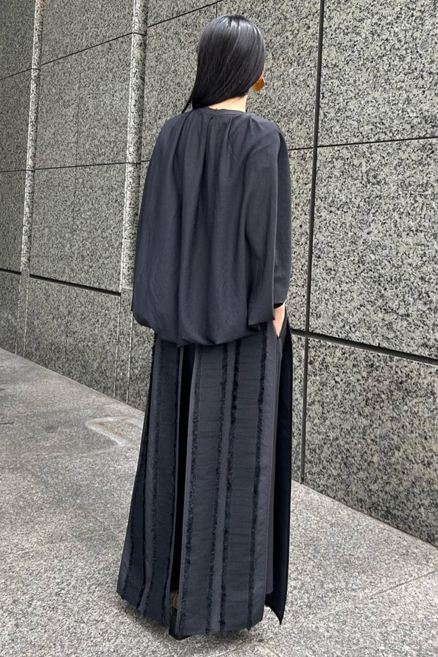 ADORE(アドーア)｜フリンジストライプジャカードスカート/ブラック の  