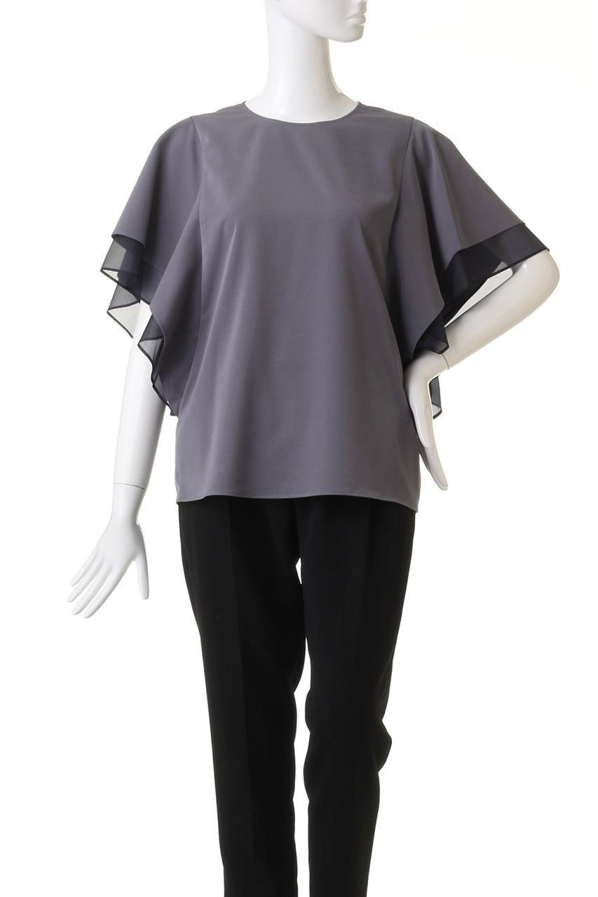 ADORE(アドーア)|2WAYツイルブラウス/グレー の通販|ELLESHOP ADORE(アドーア)|2WAYツイルブラウス/グレー の通販|ELLESHOP
