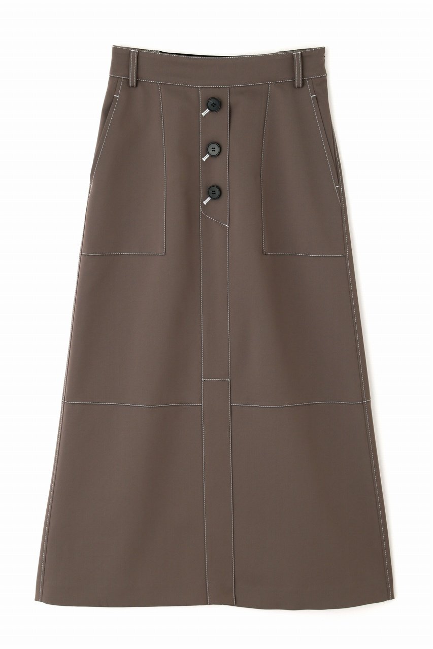 アドーア/ADOREの◆ドライストレッチツイルスカート(カーキ/5314120505)