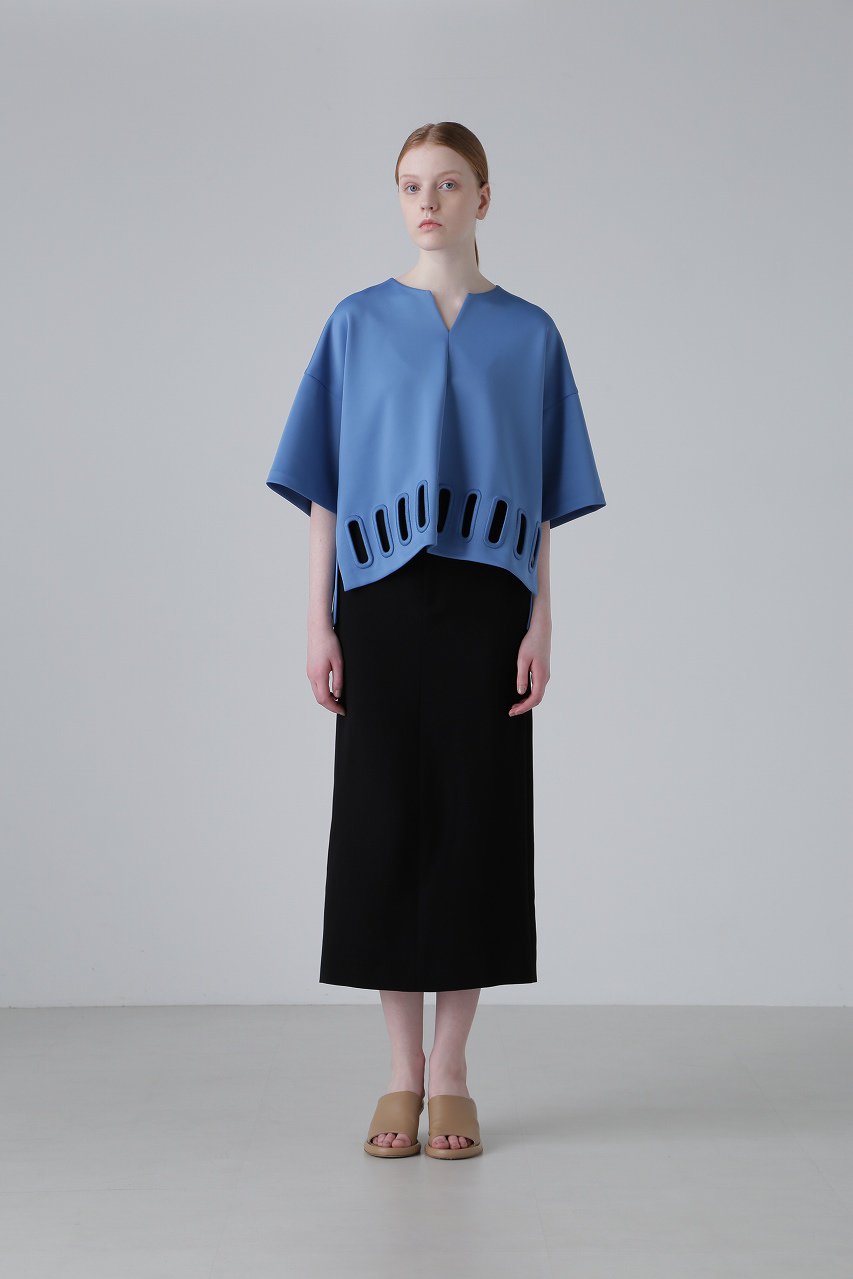 ADORE(アドーア)｜ドレーピーWジョーゼットスカート/ブラック の通販  