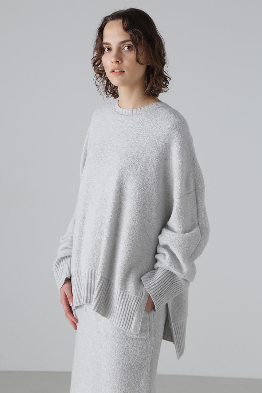 ADORE(アドーア)｜◇パイルニットプルオーバー/グレー の通販