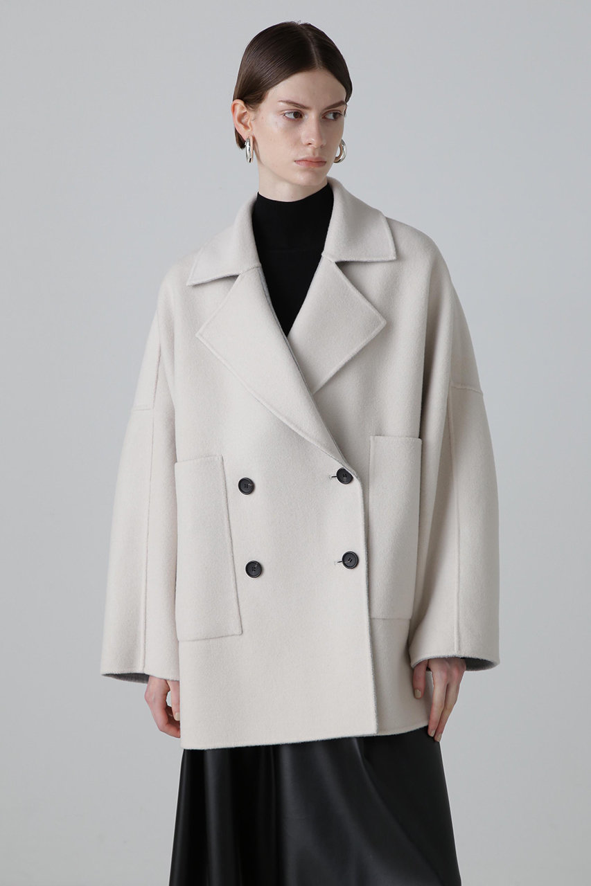 ADORE(アドーア)｜◇カシミヤ混2TONEリバーコート/グレー