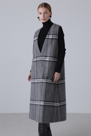 アドーア/ADOREのアルパカシャギーチェックワンピース(110500/110503)