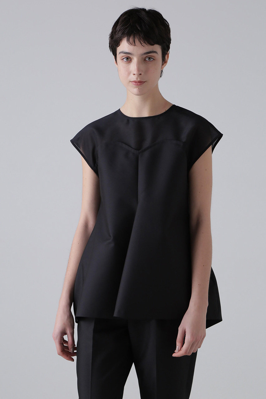 ADORE <BLACK LABEL> ハイデンシティダブルクロスブラウス (ブラック, 38) アドーア ELLE SHOP ADORE <BLACK LABEL> ハイデンシティダブルクロスブラウス (ブラック, 38) アドーア ELLE SHOP