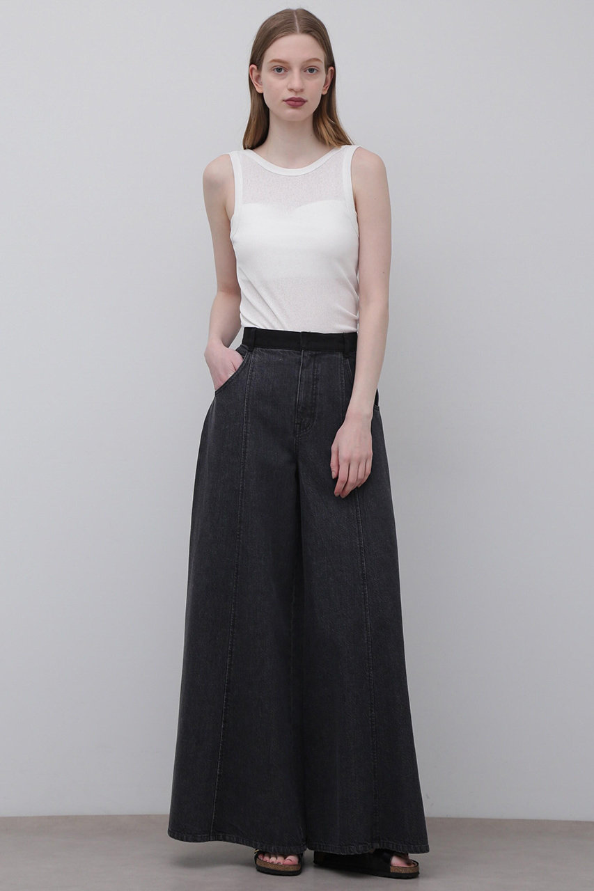 ADORE ＜UNiPH＞ハイブリーチデニムパンツ (ブラック, ２) アドーア ELLE SHOP