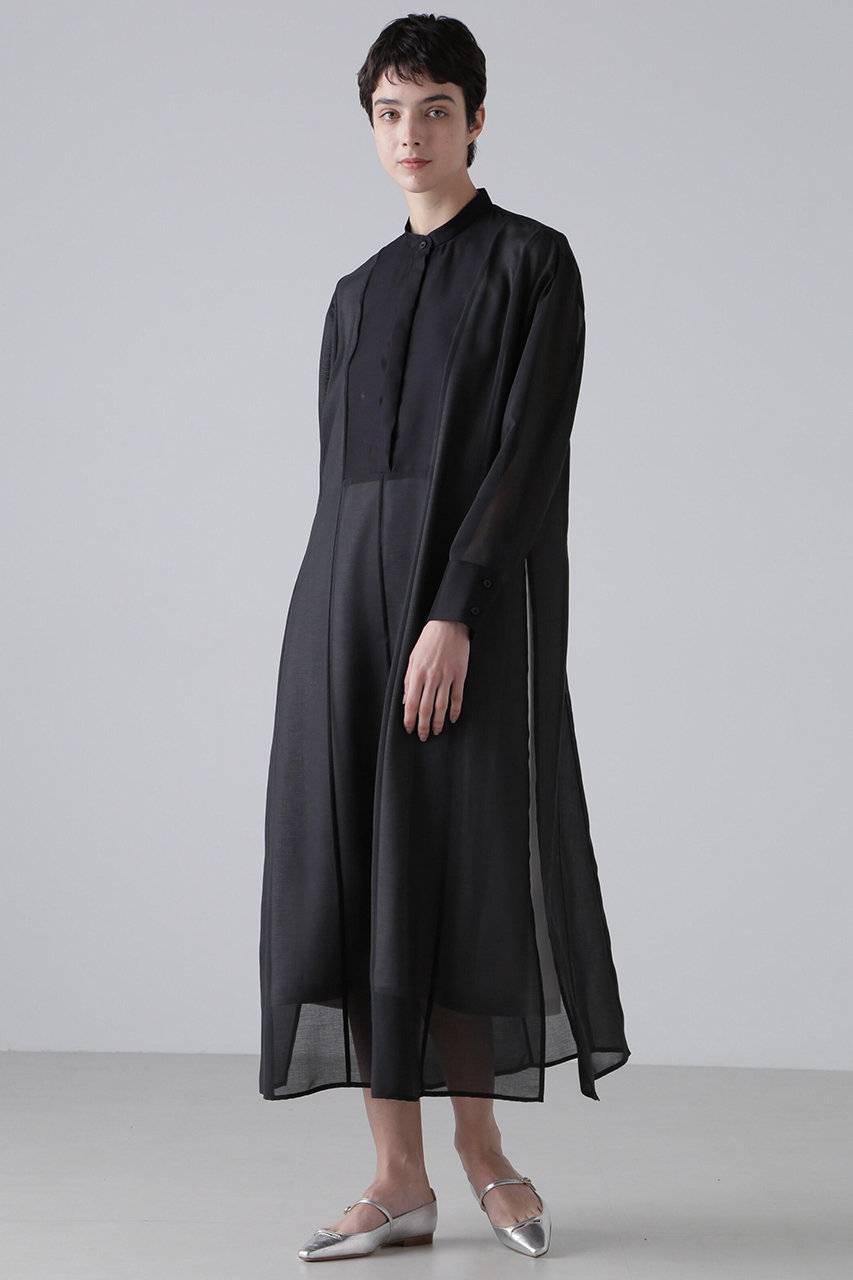 ADORE <BLACK LABEL> ドライタッチオーガンワンピース (ブラック, 38) アドーア ELLE SHOP ADORE <BLACK LABEL> ドライタッチオーガンワンピース (ブラック, 38) アドーア ELLE SHOP