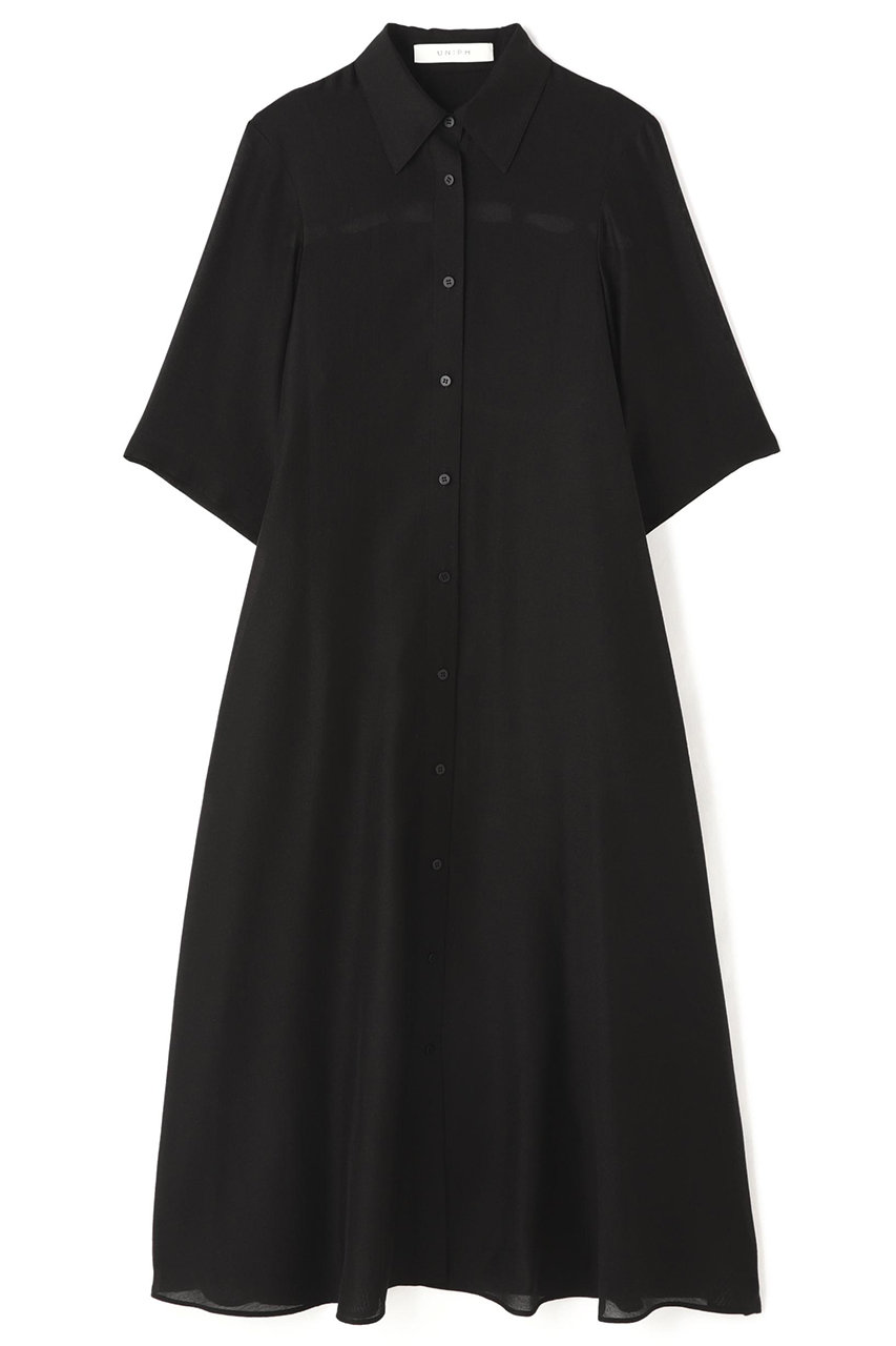 ADORE ＜UNiPH＞ブライトテンセルワンピース (ブラック, １) アドーア ELLE SHOP