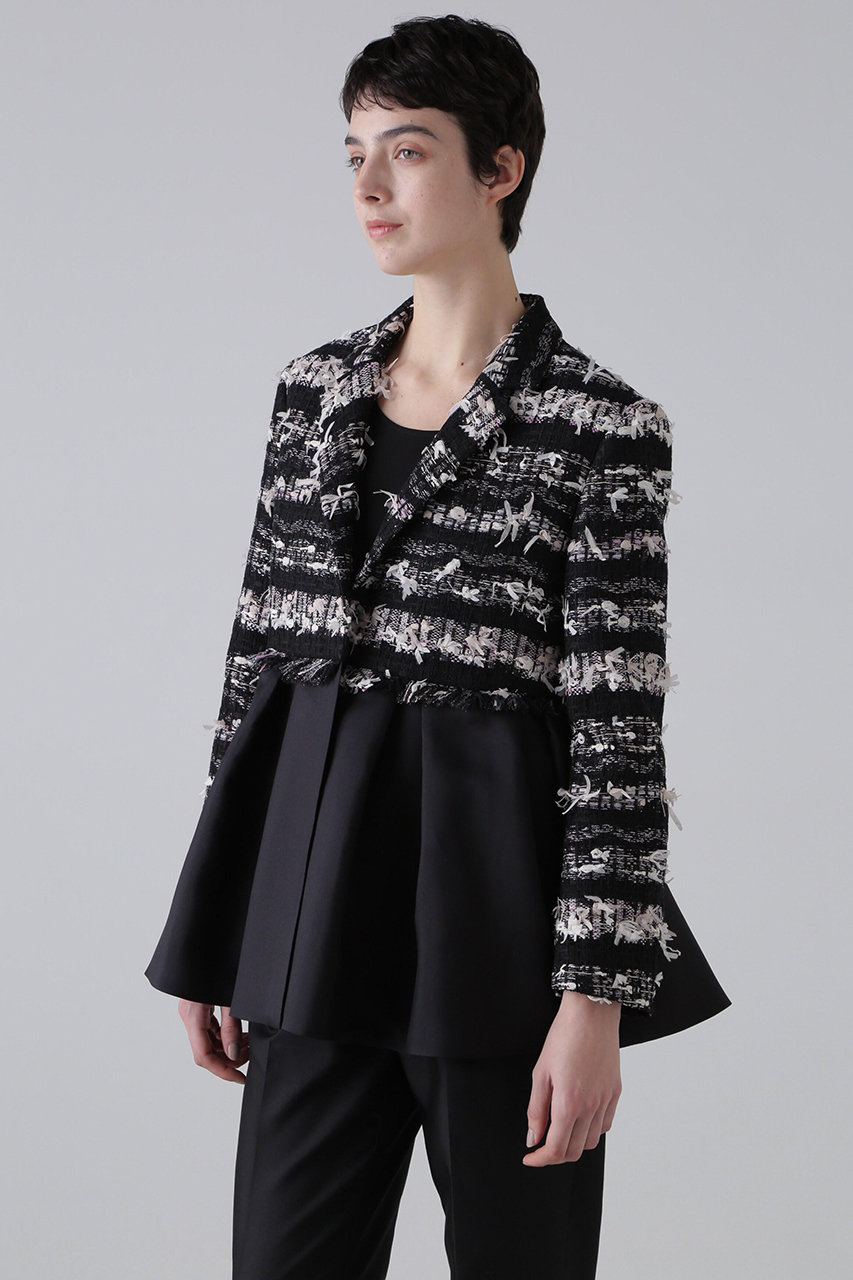 ADORE <BLACK LABEL>ヘイジーサクラツィードジャケット (ブラック, 38) アドーア ELLE SHOP ADORE <BLACK LABEL>ヘイジーサクラツィードジャケット (ブラック, 38) アドーア ELLE SHOP