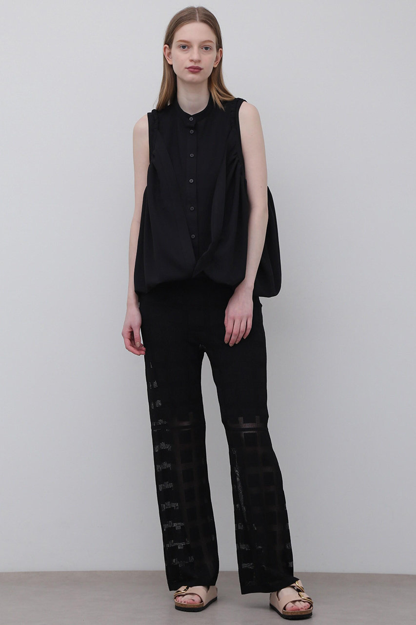ADORE ＜UNiPH＞アイレットドライニットパンツ (ブラック, １) アドーア ELLE SHOP