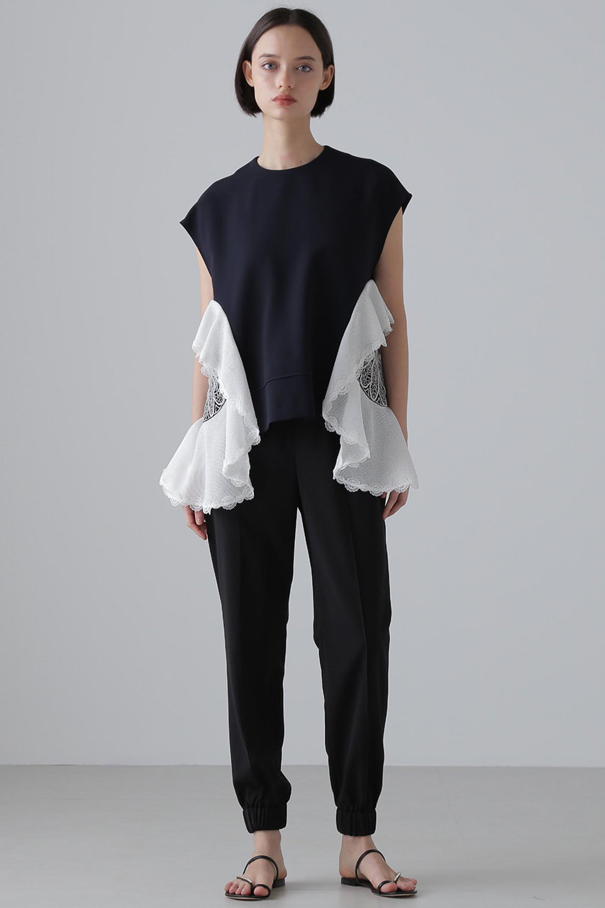 ADORE(アドーア)｜ドライタッチジョーゼットパンツ/ブラック の通販