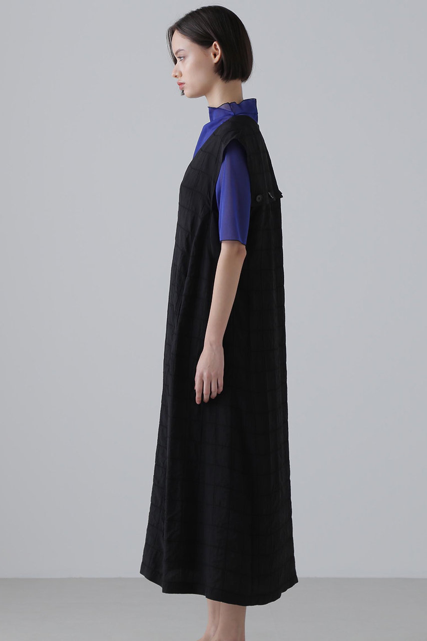 ADORE(アドーア)｜シュリンクWジャガードワンピース/ブラック の通販