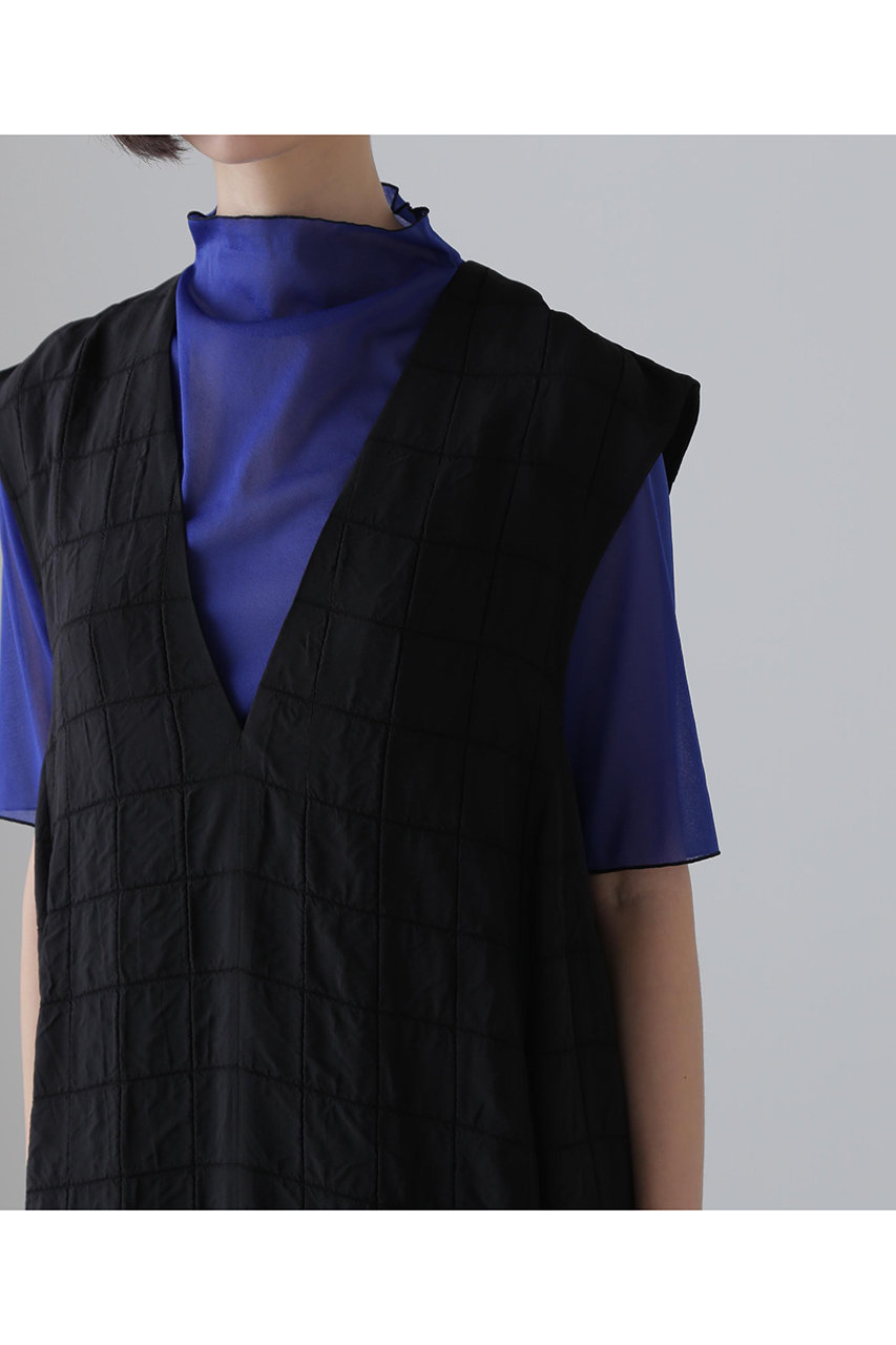 ADORE(アドーア)｜シュリンクWジャガードワンピース/ブラック の通販