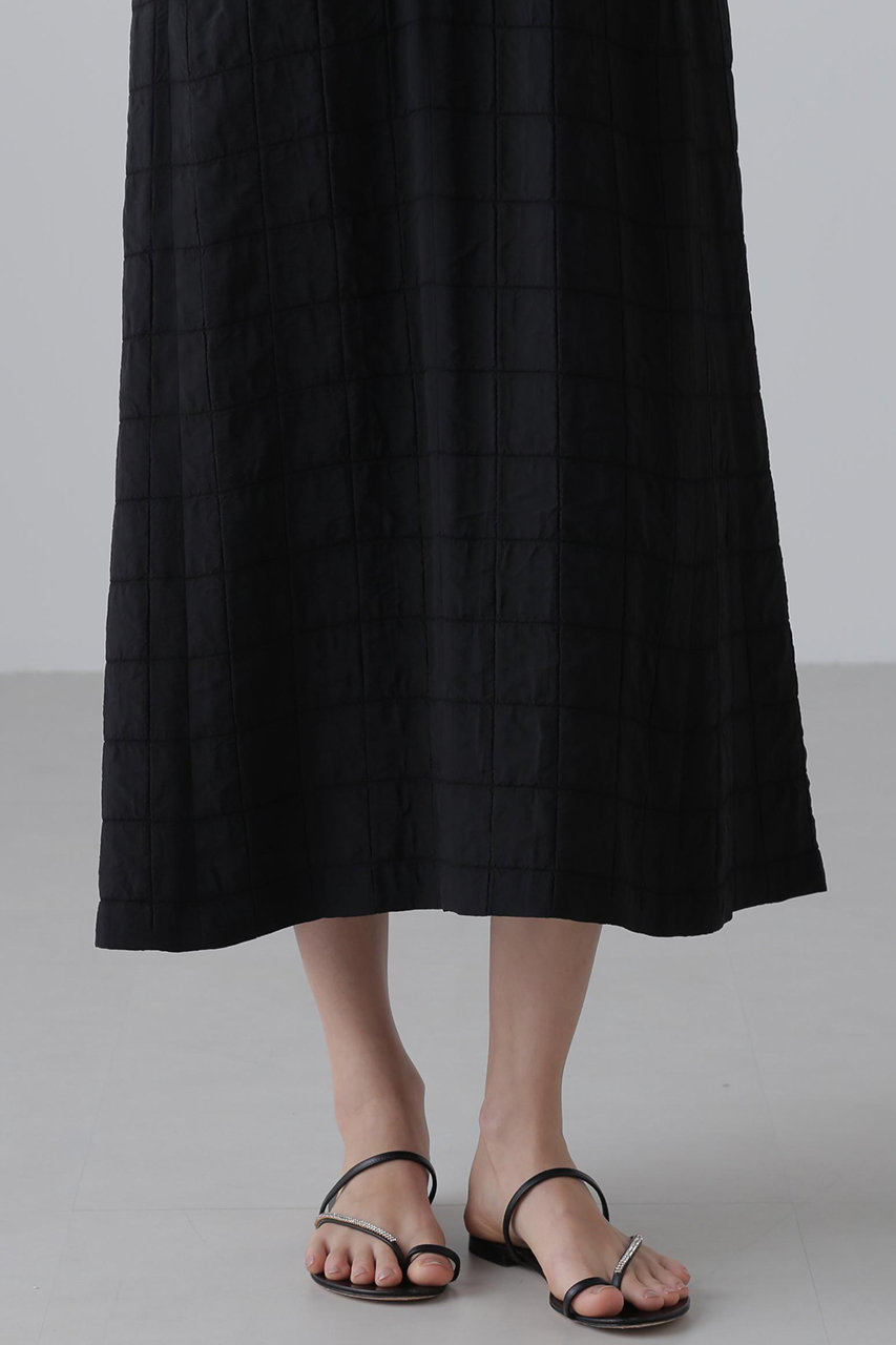 ADORE(アドーア)｜シュリンクWジャガードワンピース/ブラック の通販