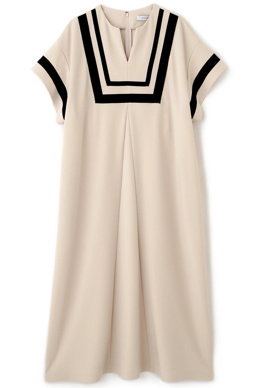 ADORE マットストレッチダンボールワンピース (ベージュ, 38) アドーア ELLE SHOP ADORE マットストレッチダンボールワンピース (ベージュ, 38) アドーア ELLE SHOP
