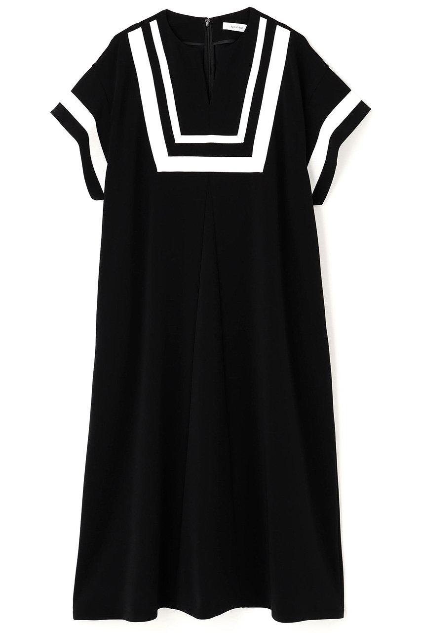 ADORE マットストレッチダンボールワンピース (ブラック, 38) アドーア ELLE SHOP ADORE マットストレッチダンボールワンピース (ブラック, 38) アドーア ELLE SHOP