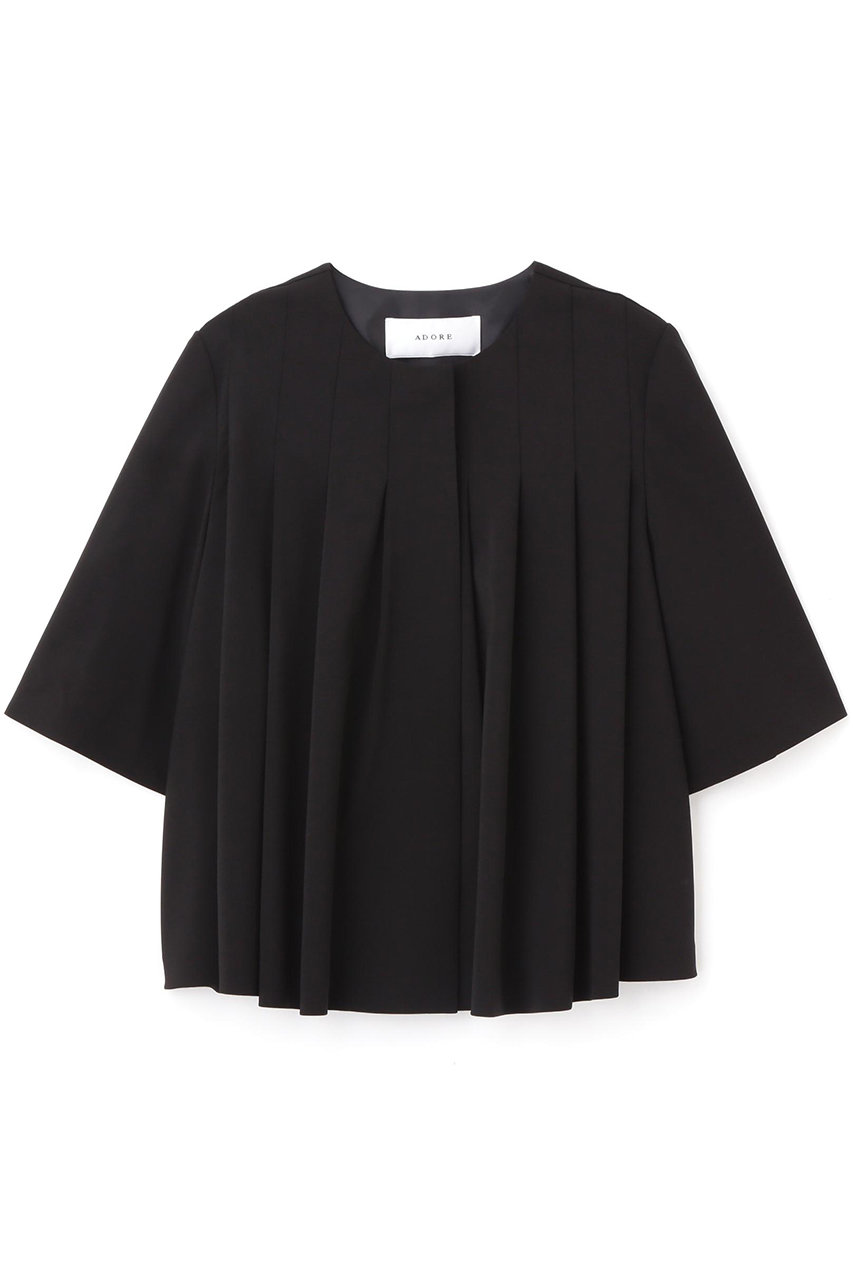 ADORE ドライタッチジョーゼットジャケット (ブラック, 38) アドーア ELLE SHOP ADORE ドライタッチジョーゼットジャケット (ブラック, 38) アドーア ELLE SHOP
