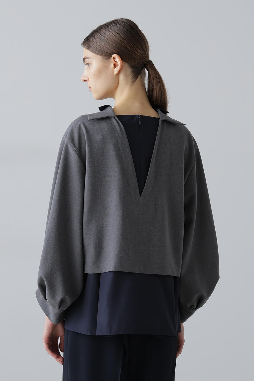 ADORE(アドーア)｜【予約販売】◇レイヤードカラーブラウス/グレー の