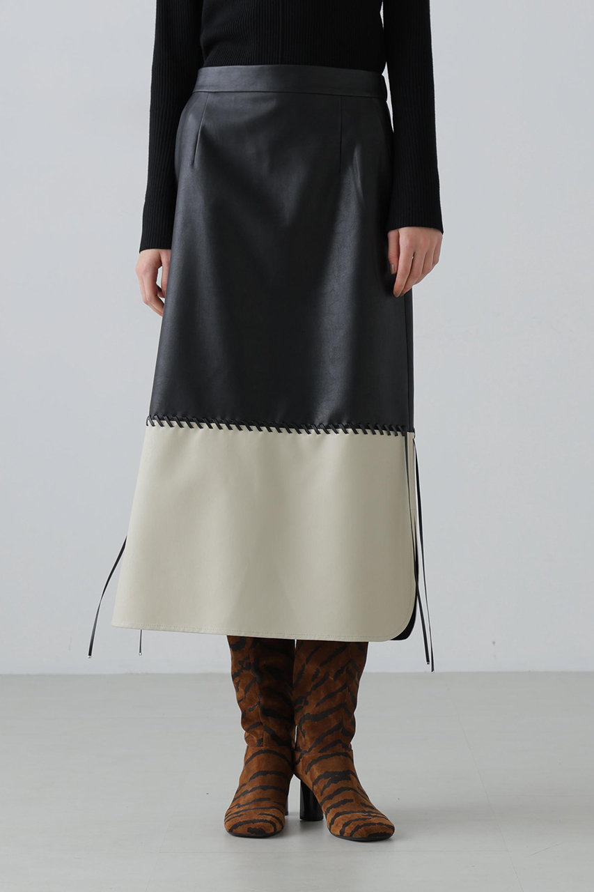 ADORE(アドーア)｜【予約販売】◇レースアップフェイクレザースカート