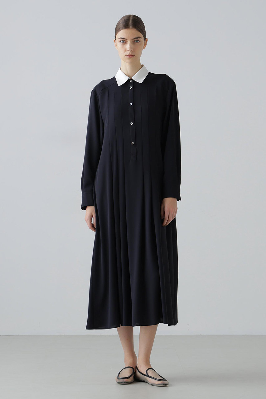 ADORE 　アドーア　ワンピース　長袖　濃紺のような黒のような色 ADORE(アドーア)｜【予約販売】◇ライトジョーゼットワンピース