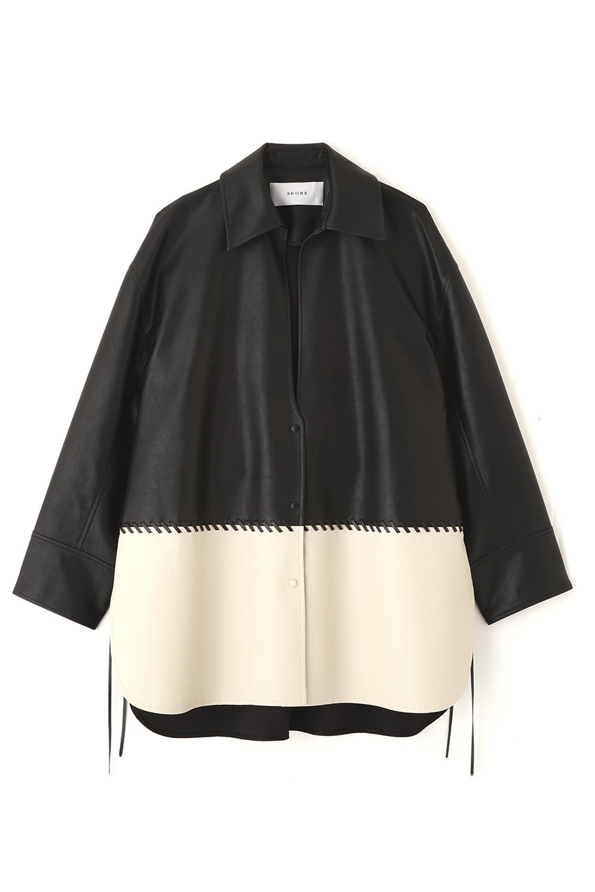 アドーア/ADOREの【予約販売】◆レースアップフェイクレザージャケット(ブラック/5316150114)