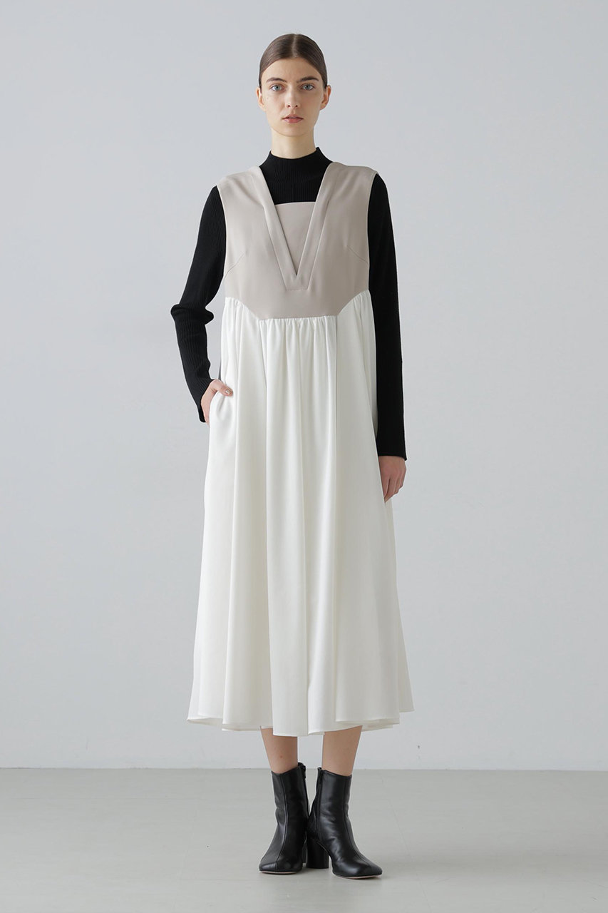 ADORE(アドーア)｜◇ダブルリブニット/ブラック の通販｜ELLESHOP