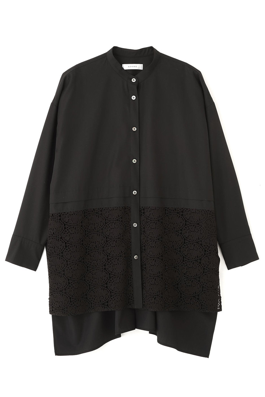ADORE(アドーア)｜【予約販売】◇レーシーヘムブラウス/ブラック の