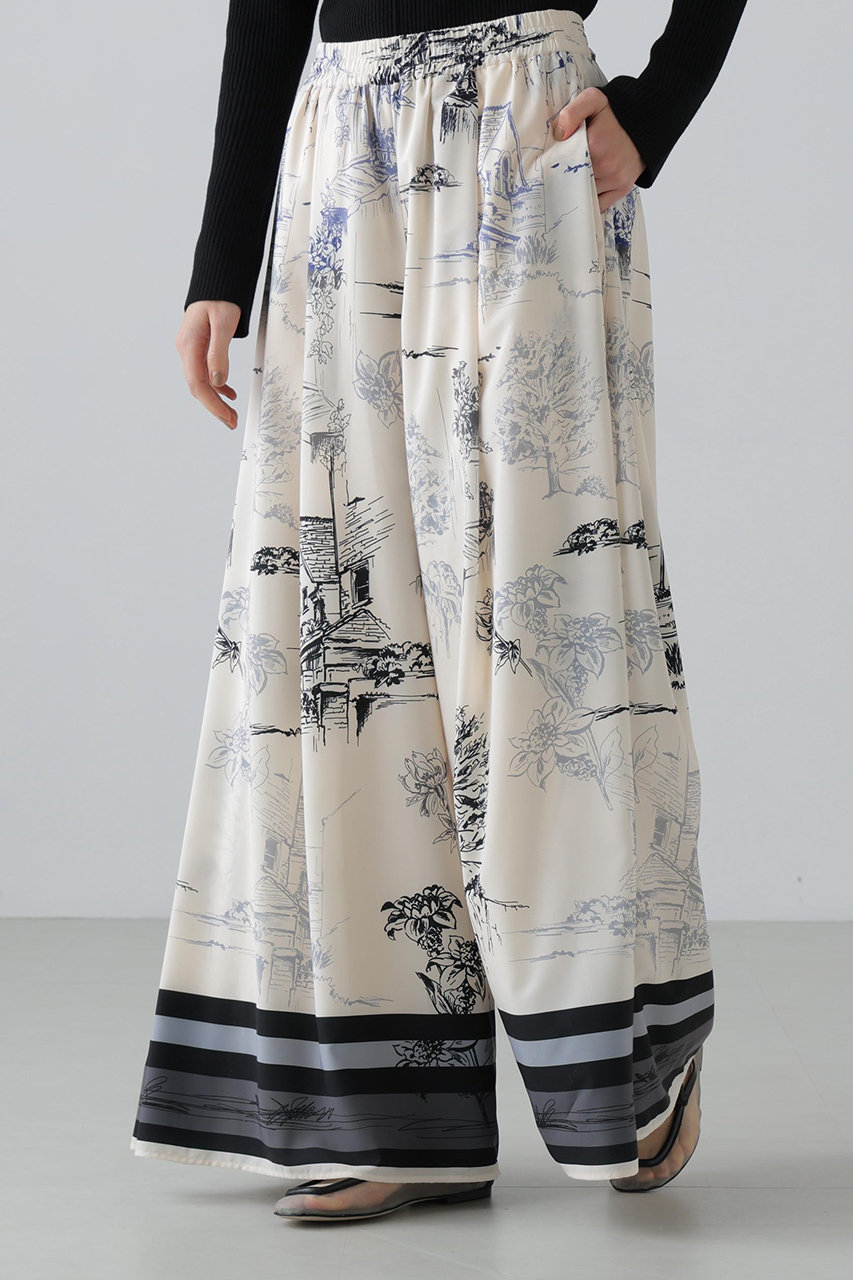 ADORE(アドーア)｜【予約販売】サウダージプリントパンツ/ブラック の