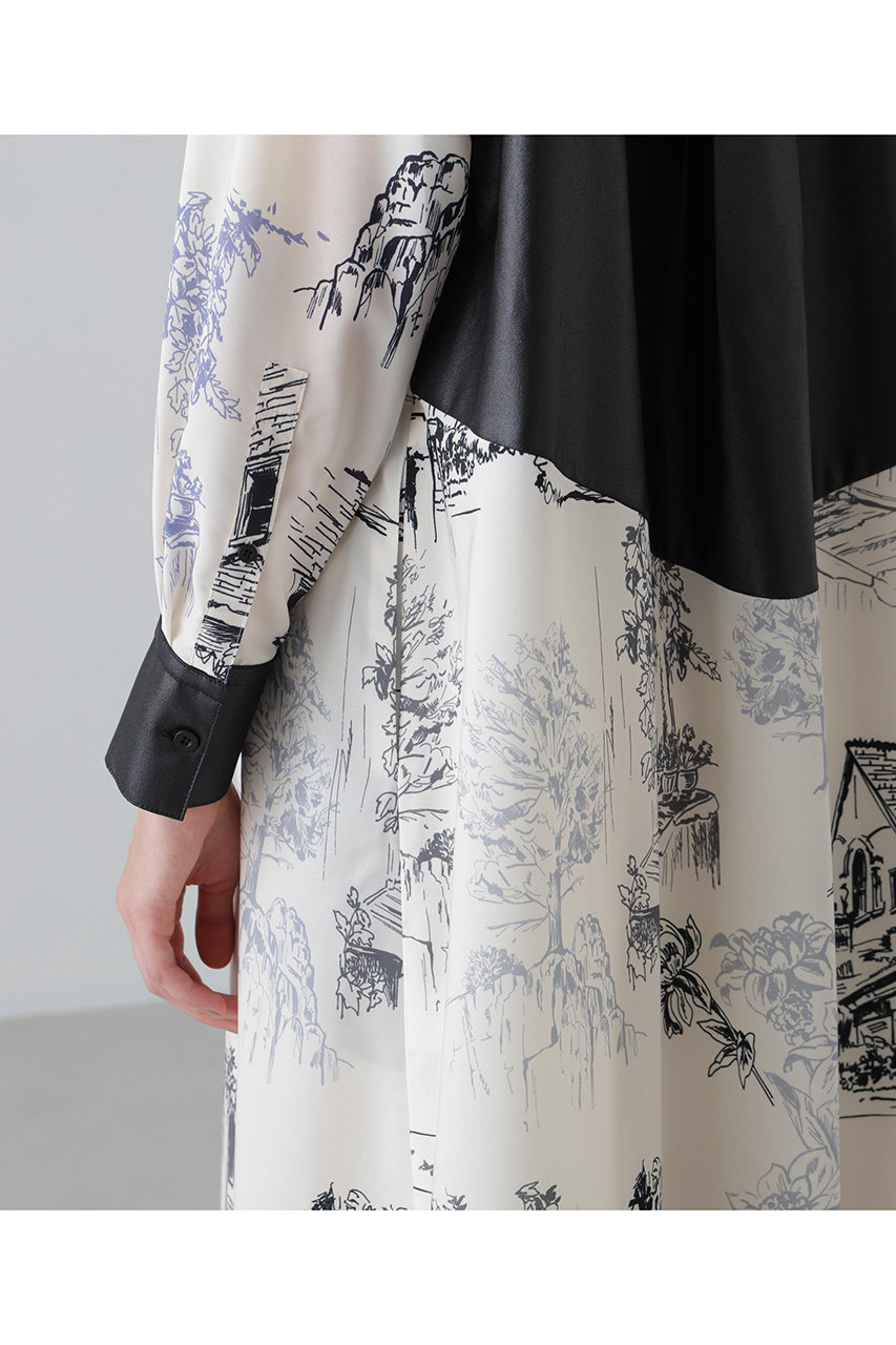 ADORE(アドーア)｜サウダージプリントワンピース/ブラック の通販