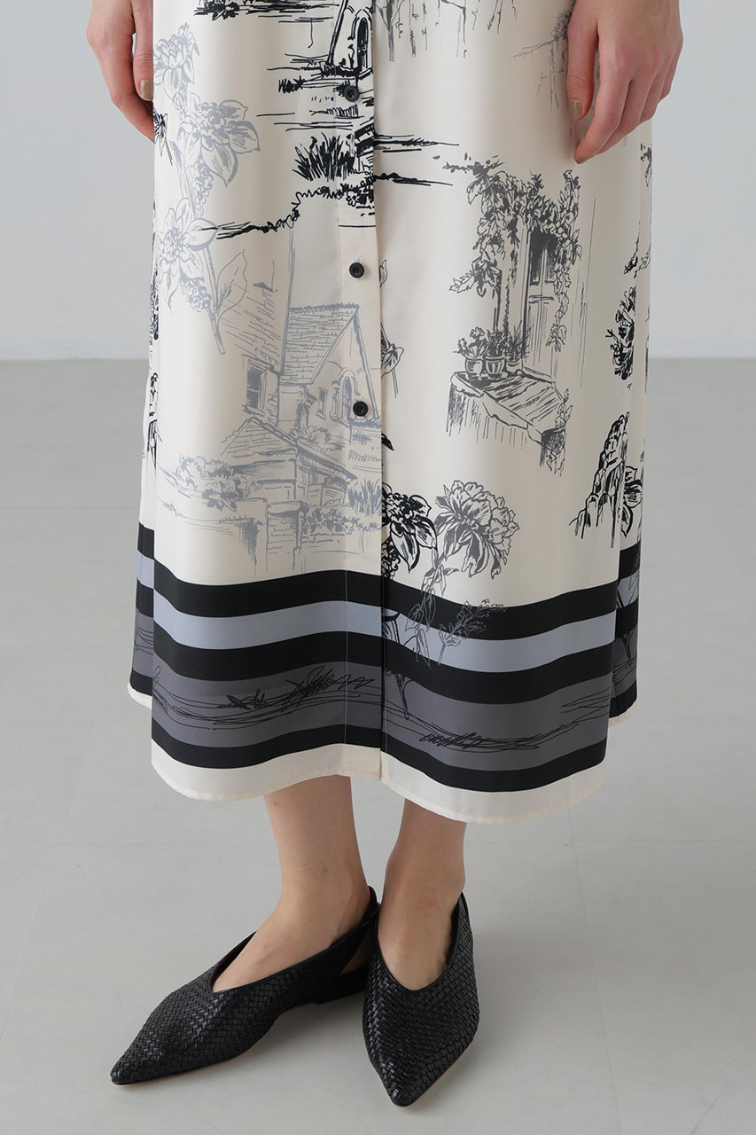 ADORE(アドーア)｜サウダージプリントワンピース/ブラック の通販