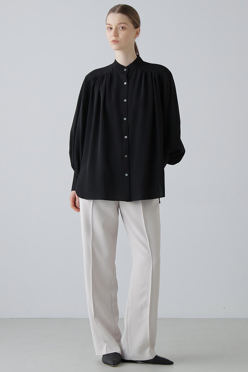 ADORE(アドーア)｜ドライタッチツイルブラウス/ブラック の通販