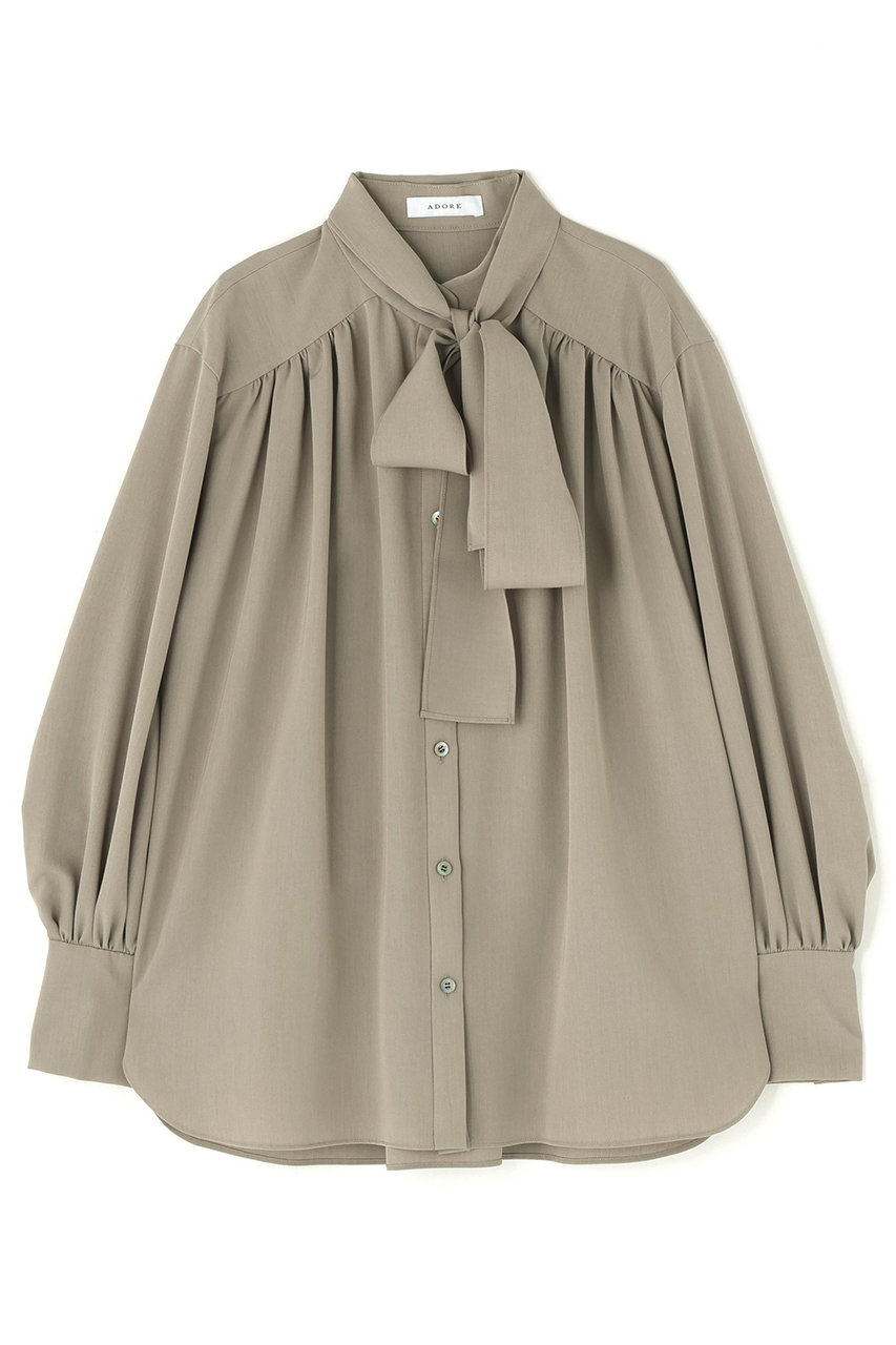 アドーア/ADOREのドライタッチツイルブラウス(グレー/5315210203)