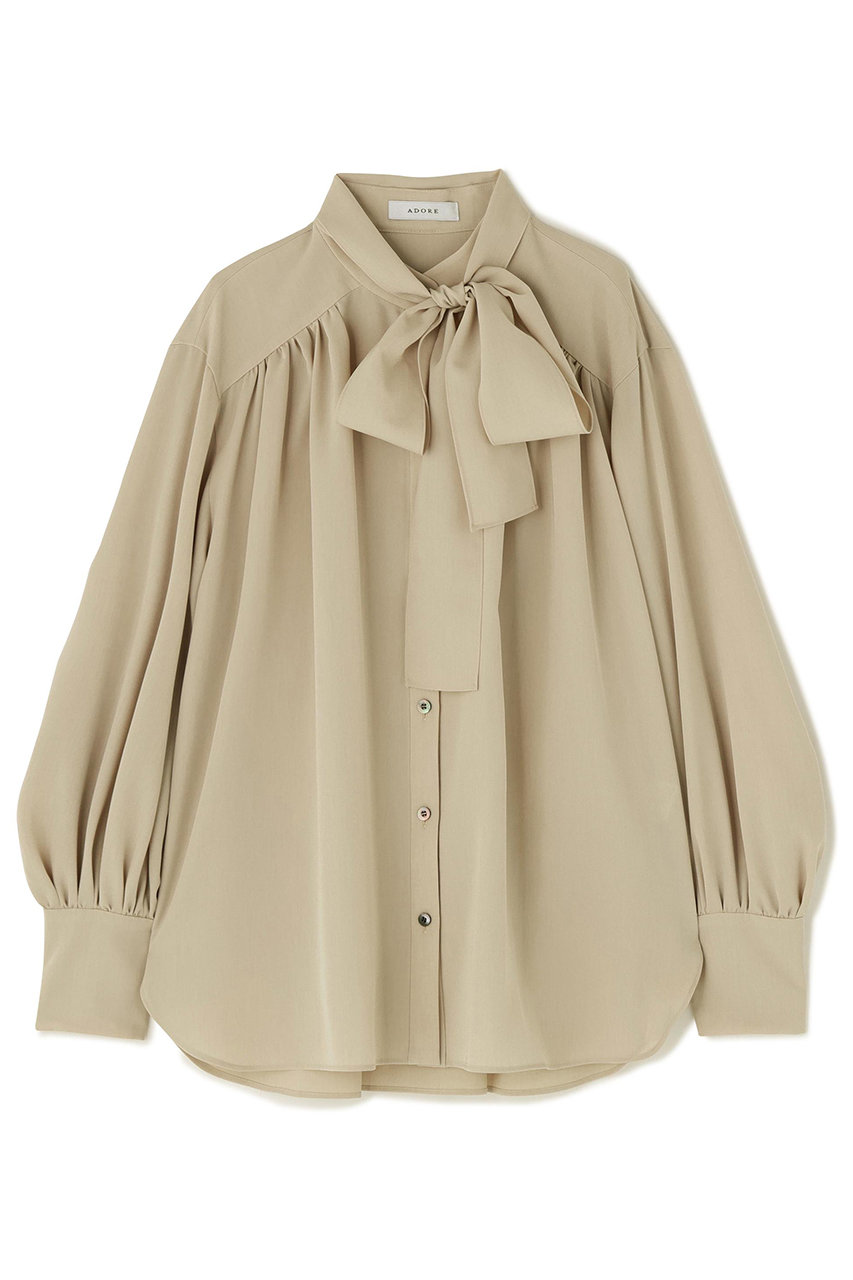 アドーア/ADOREのドライタッチツイルブラウス(ベージュ/5315210203)