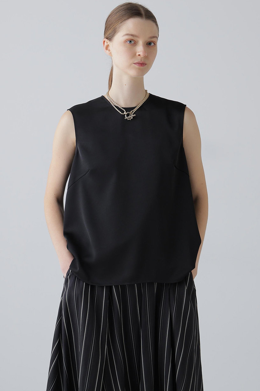 【新作】ADORE トップス ブラウス 今季商品 25ss ADORE(アドーア)｜【予約販売】ダルサテンブラウス/ブラック の通販