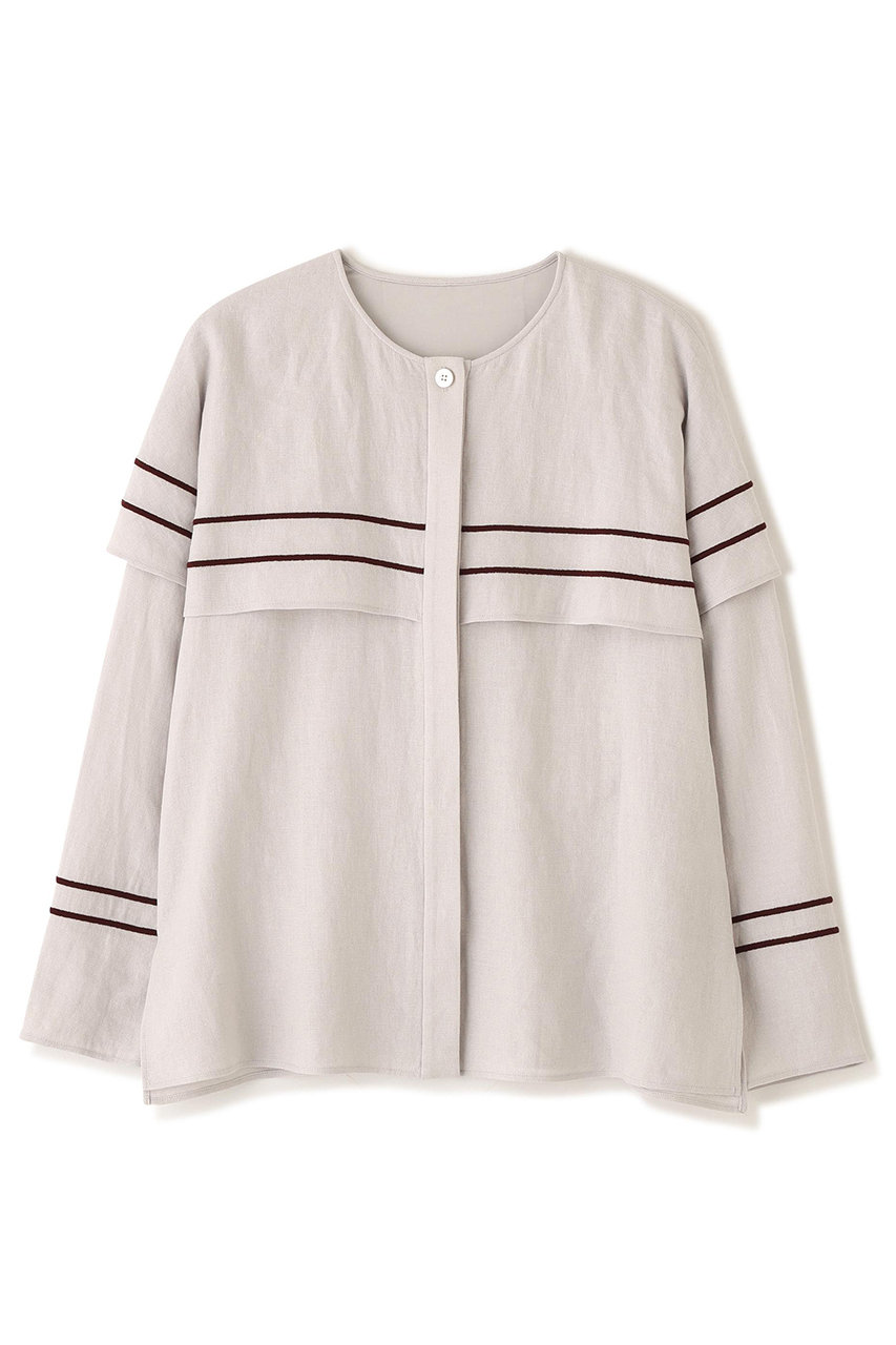 アドーア/ADOREの【予約販売】ラインエンブロイダリーブラウス(グレー/5316110222)