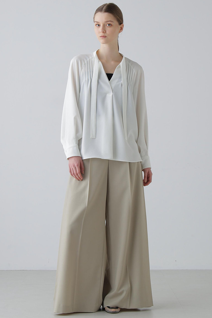 ADORE(アドーア)｜【予約販売】バックサテンジョーゼットブラウス