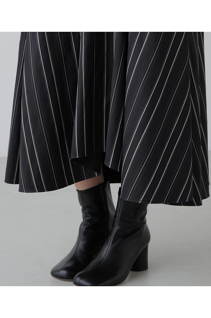 美品 ADORE ランダム ストライプ ジャガード スカート リネン混 アドーア ADORE(アドーア)｜マルチストライプジャガードスカート/ブラック の