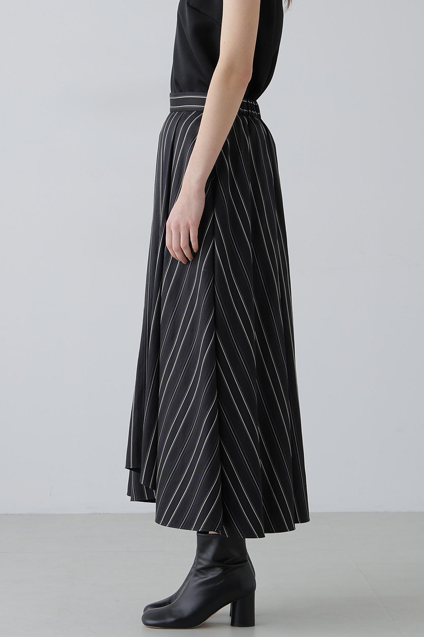 ADORE(アドーア)｜マルチストライプジャガードスカート/ブラック の