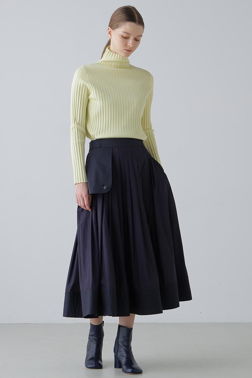 ADORE(アドーア)｜【予約販売】パウダータフタスカート/ネイビー の