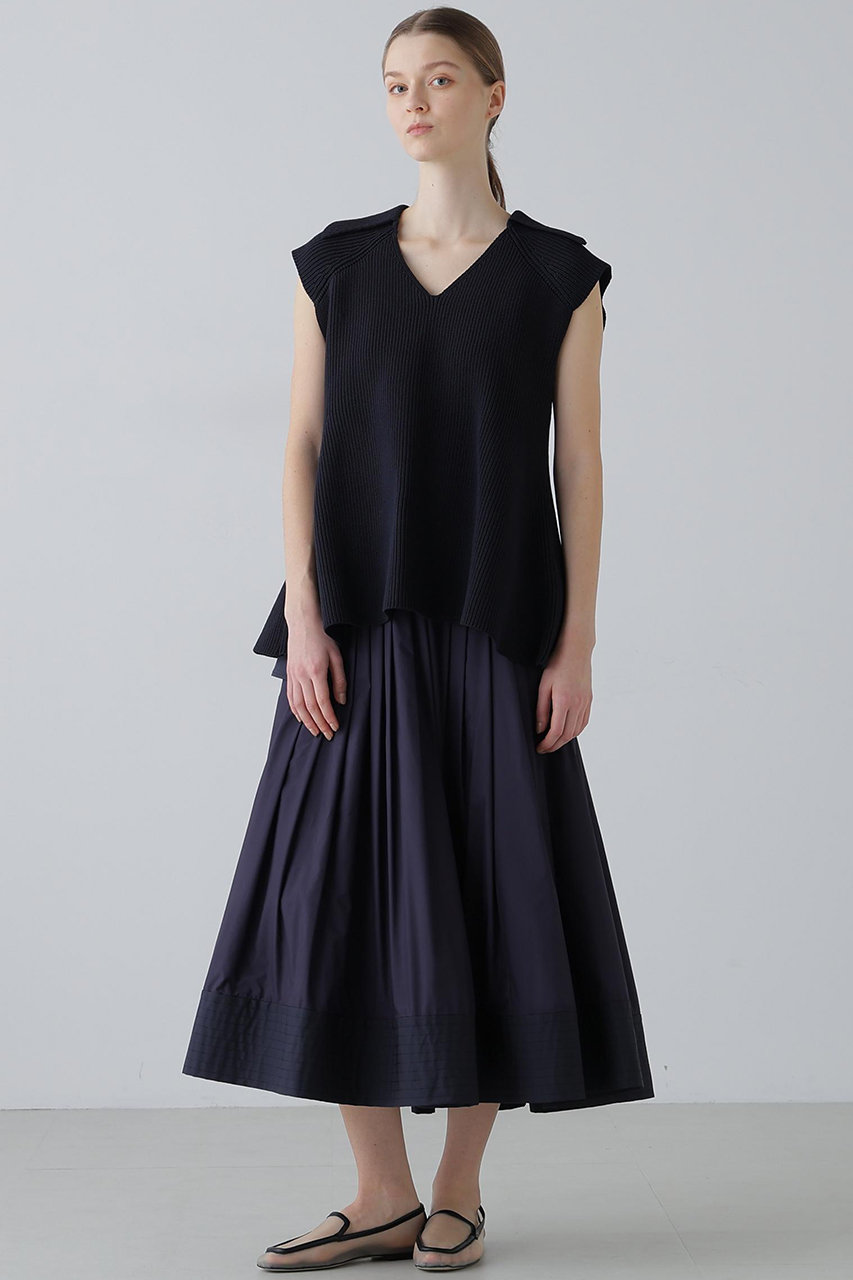 ADORE(アドーア)｜パウダータフタスカート/ネイビー の通販｜ELLESHOP