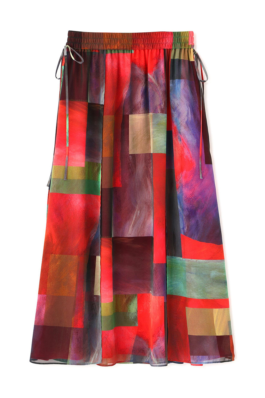 アドーア/ADOREの【予約販売】アブストラクトブロッキングプリントスカート(-/5316120221)