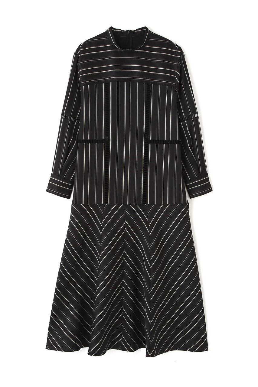 アドーア　ストライプ柄 ベルト付きロングワンピース ADORE(アドーア)｜【予約販売】マルチストライプジャガードワンピース