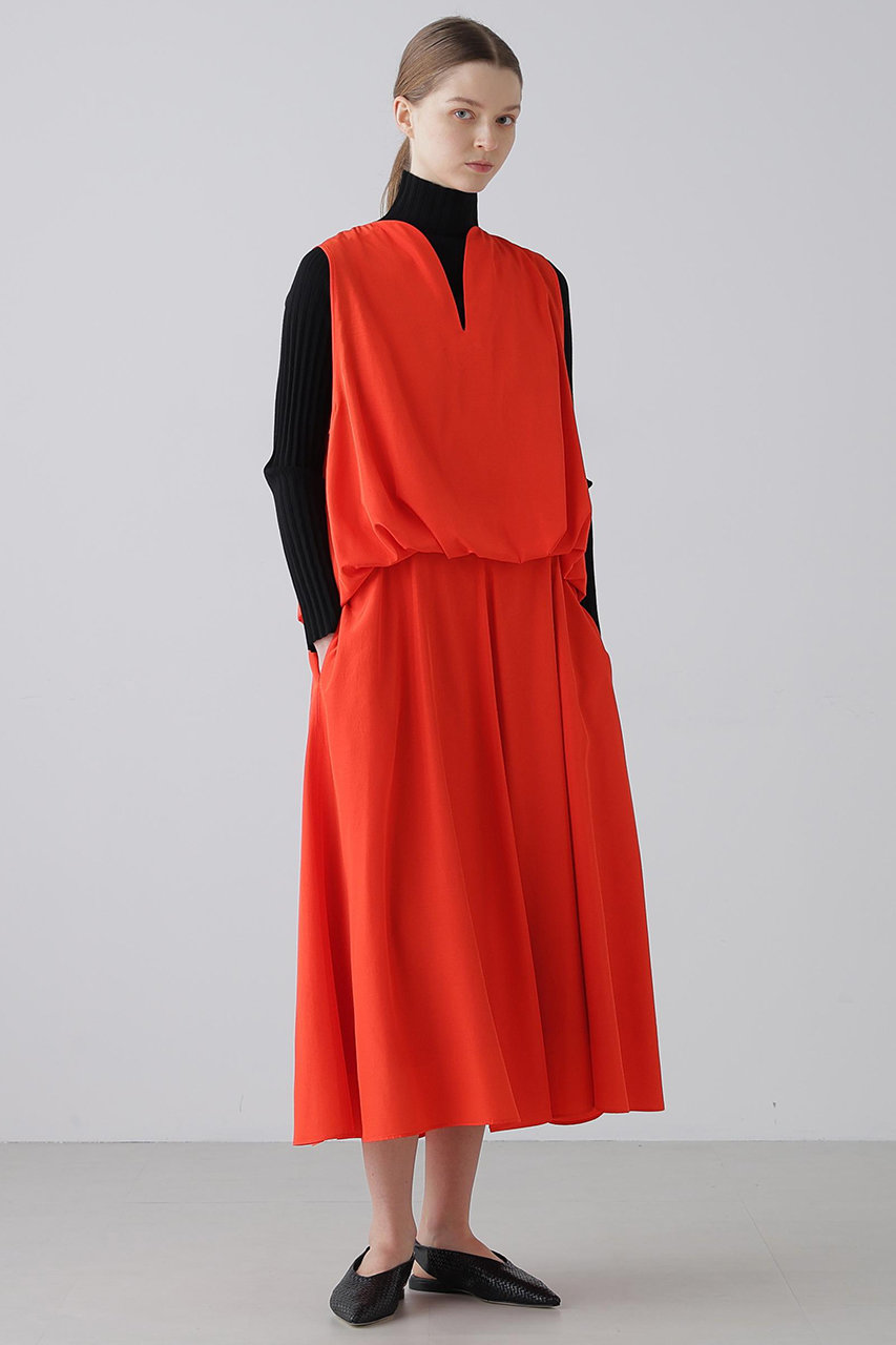 ADORE(アドーア)｜【予約販売】シルキークロスワンピース/オレンジ の
