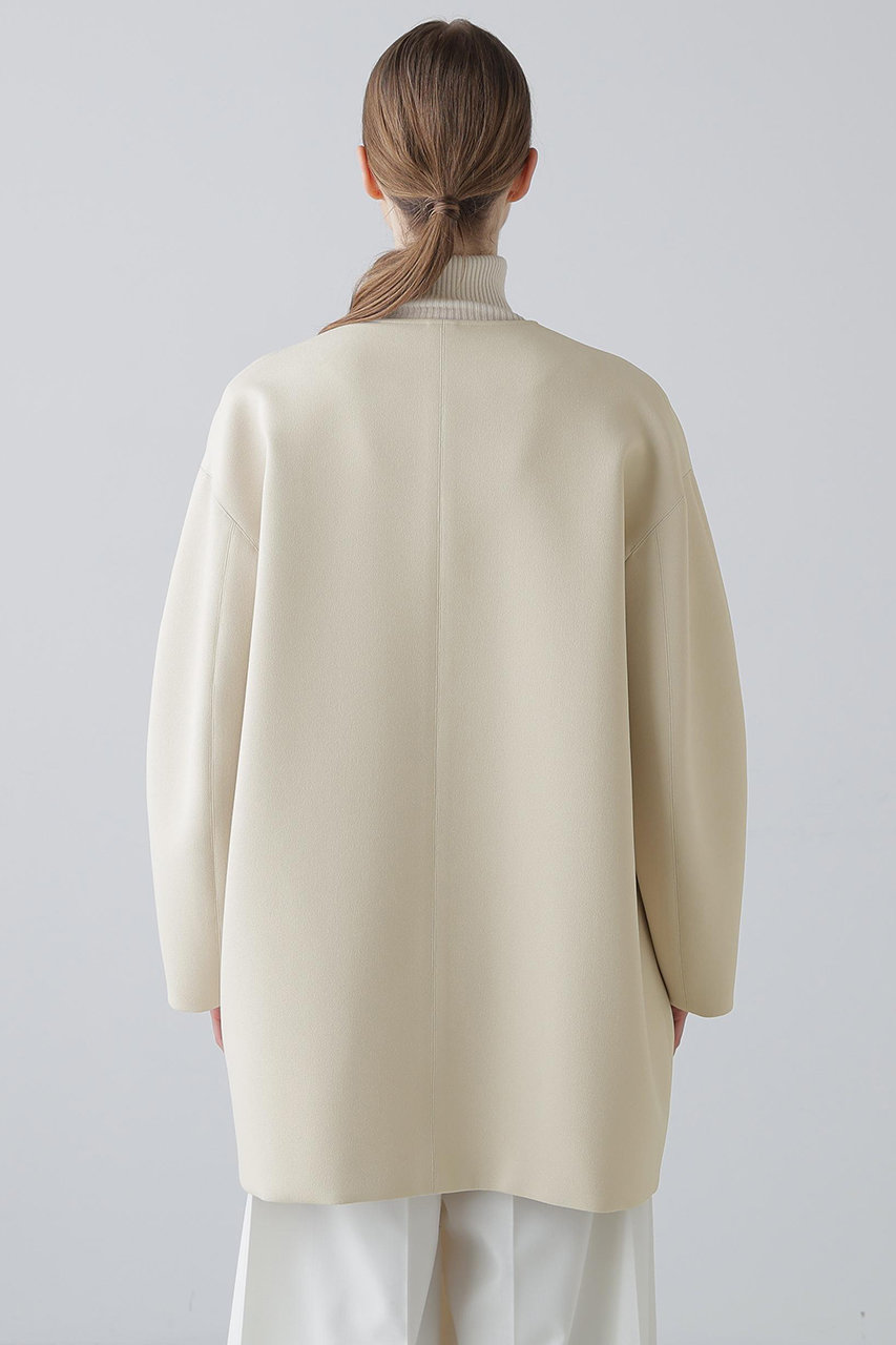 美品☆ADORE アドーア　モダールエステルジャケット　ベージュ　36 ADORE（アドーア） コート アウター ソリッドウールリバージャケット