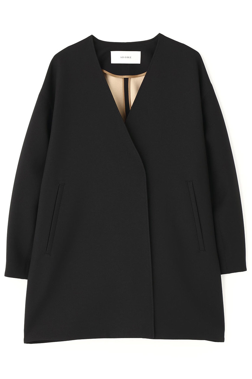 アドーア/ADOREのバイカラーボンディングジャケット(ブラック/5316150200)