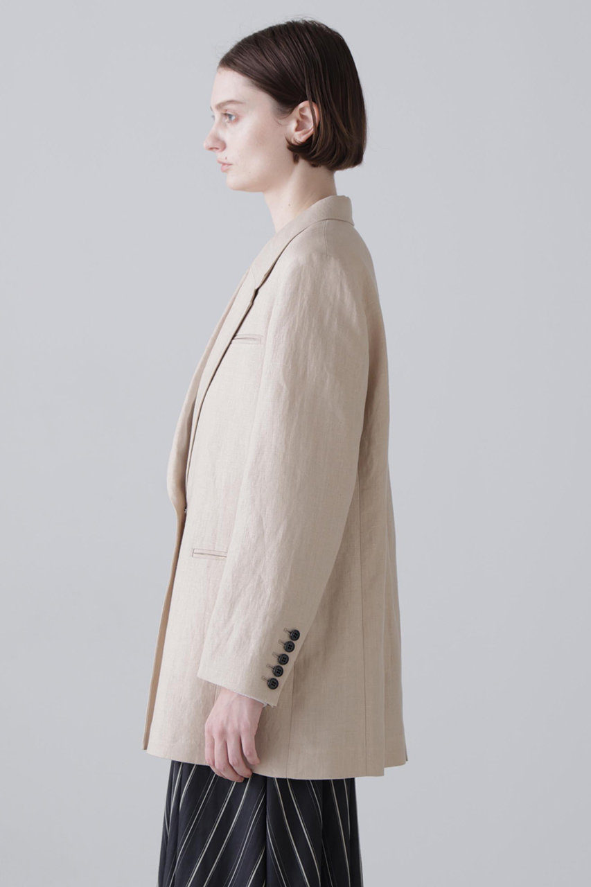 ADORE(アドーア)｜コンパクト麻ジャケット/ベージュ の通販｜ELLESHOP